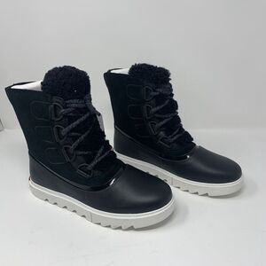 Sorel‎ Joan of Arctic Next Lite Boots Women's 9.5 Black Sea Salt Waterproof
